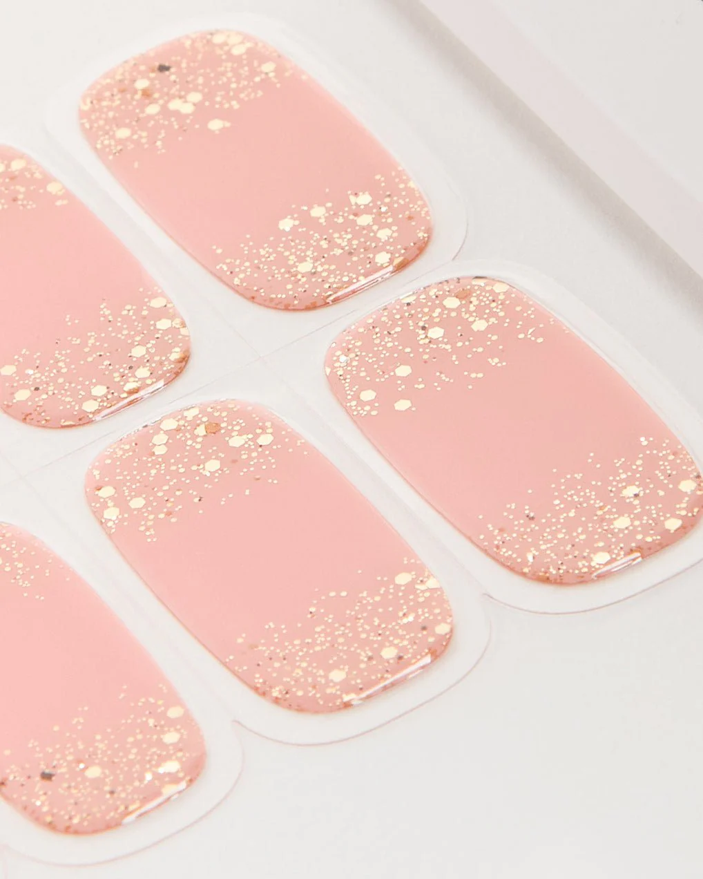 Gold Glitter Ombre Strisce in Gel UV - Image 4