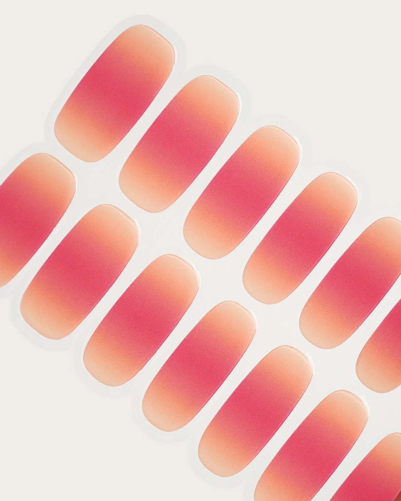 Orange Pink Ombre Strisce in Gel UV - Image 5