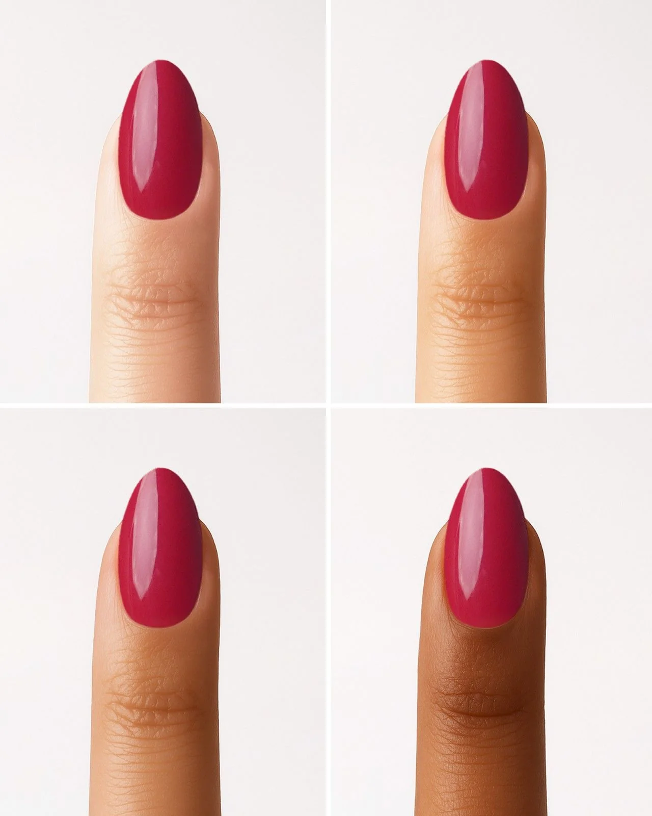 Raspberry Corte Mandorla Press Ons in Soft Gel - Image 6