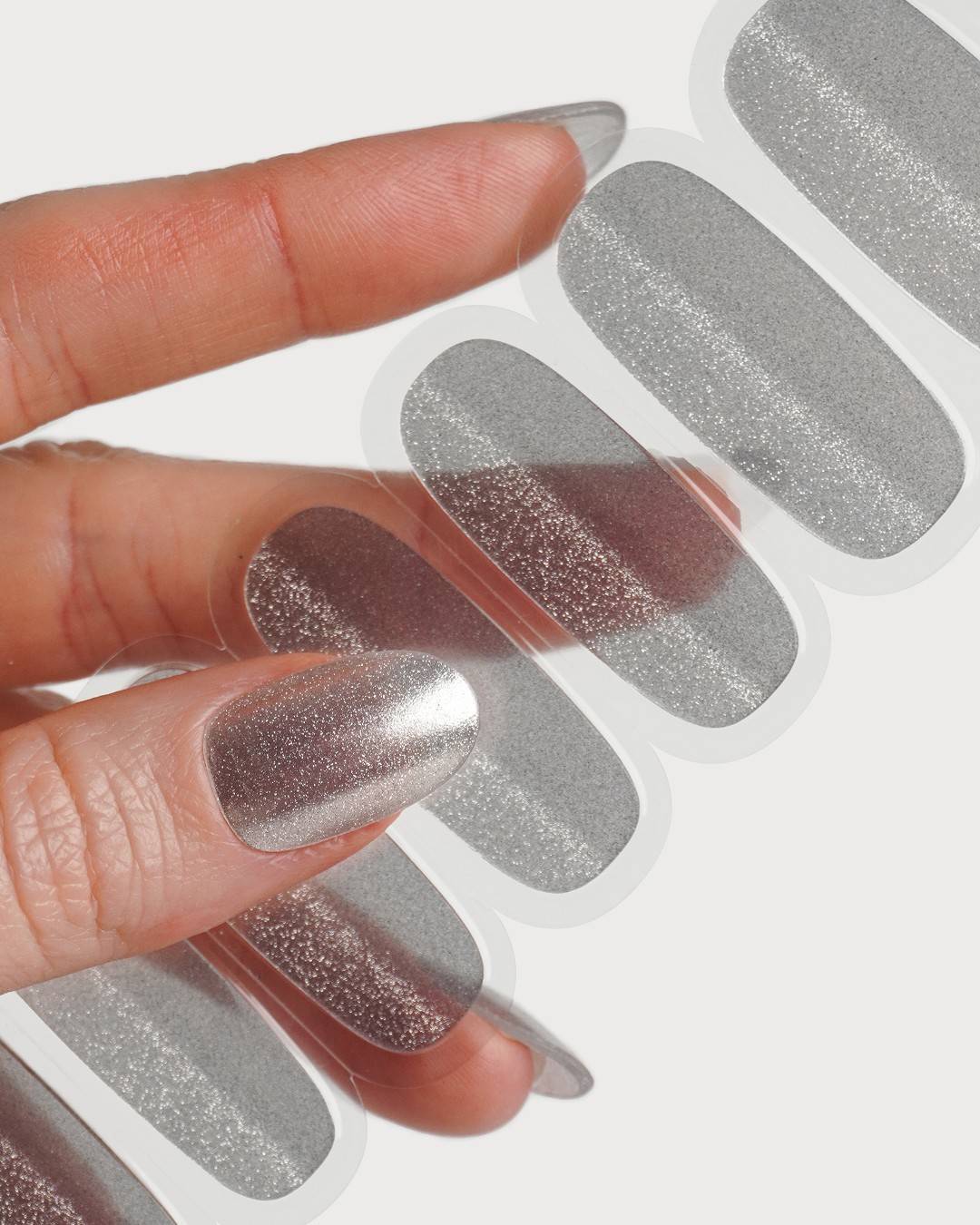 Silver Cat Eye Strisce in Gel UV - Image 5
