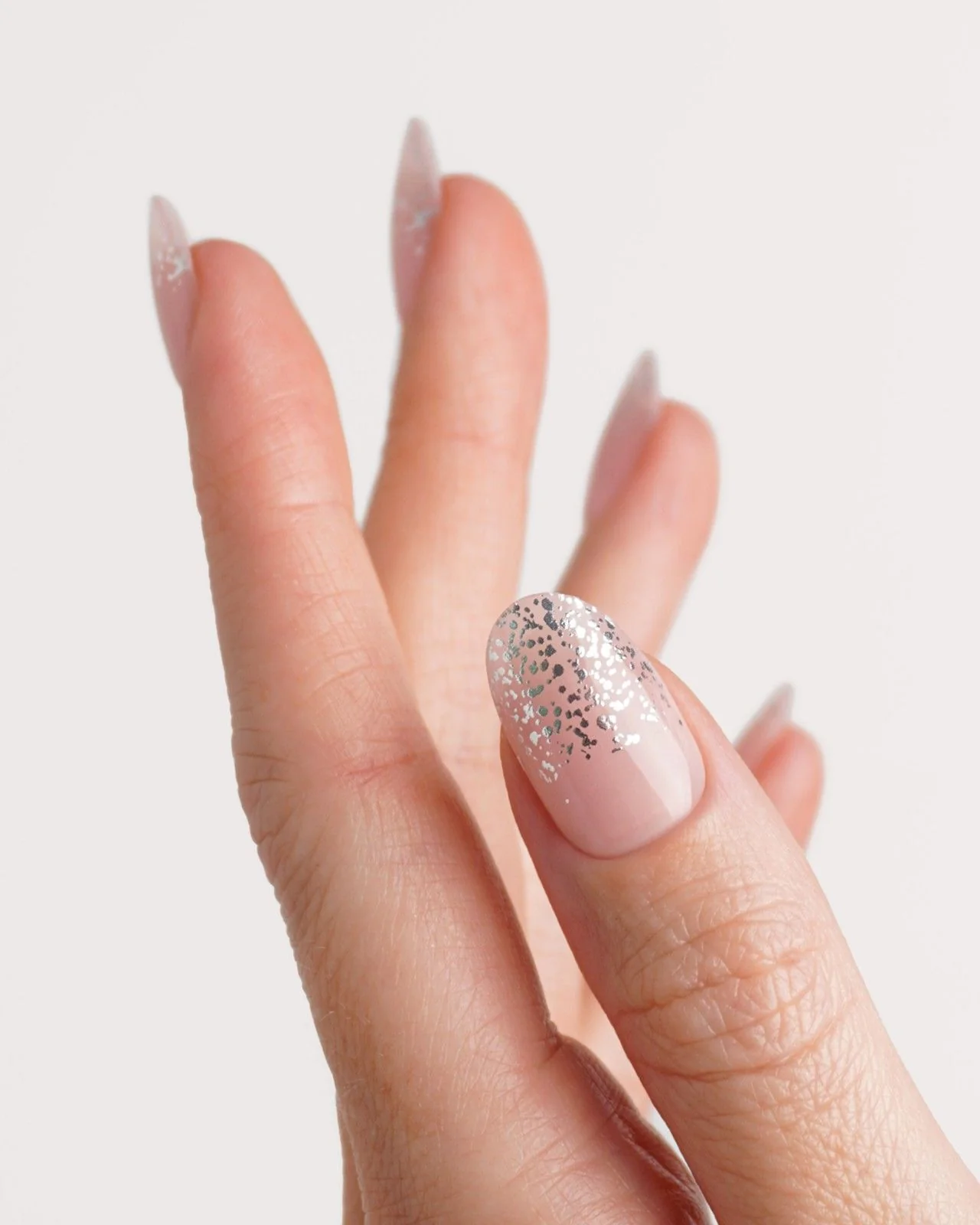 Silver Glitter Ombre Strisce in Gel UV - Image 4