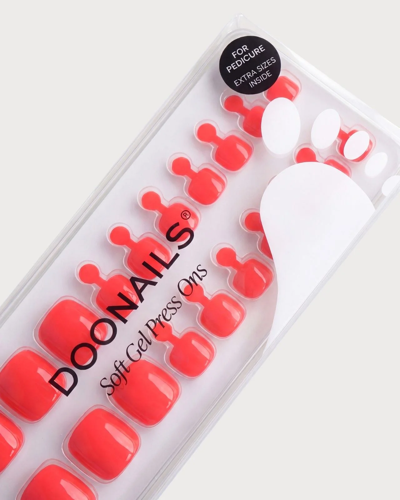 Sunset Coral Pedicure Press Ons in Soft Gel - Image 3